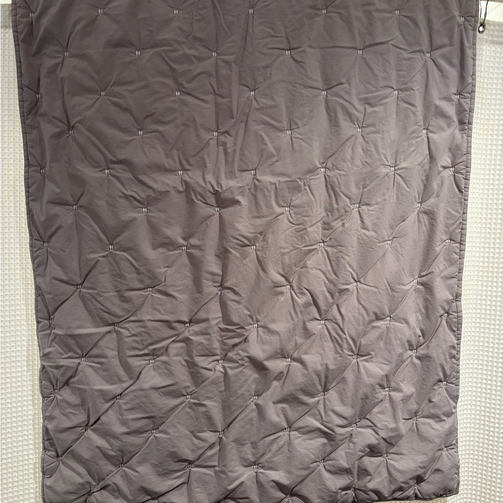 West Elm Light Gray Organic Cotton Blanket
